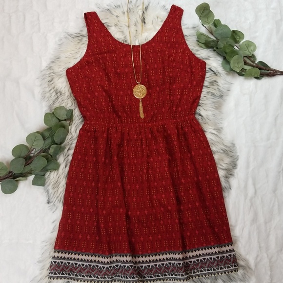 H&M Dresses & Skirts - H&M Tribal Print Dress w/Cutout Size 14